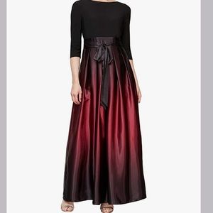 SLNY Ombre Gown - A-Line Maxi Dress